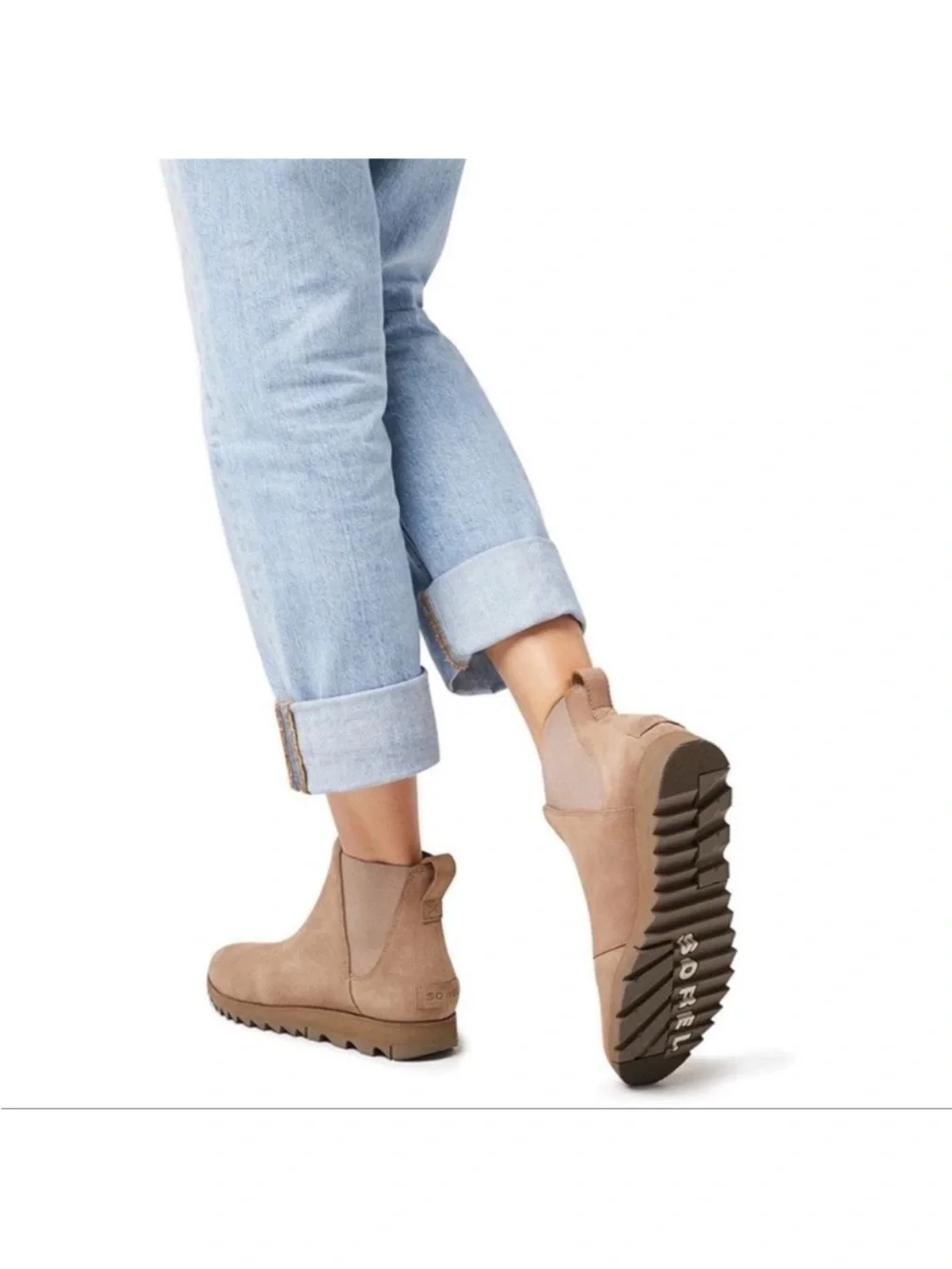 Sorel Harlow Chelsea Tan suede leather boot Size 10.5